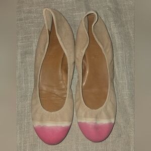 Elegant Pink and Tan Women's Flats